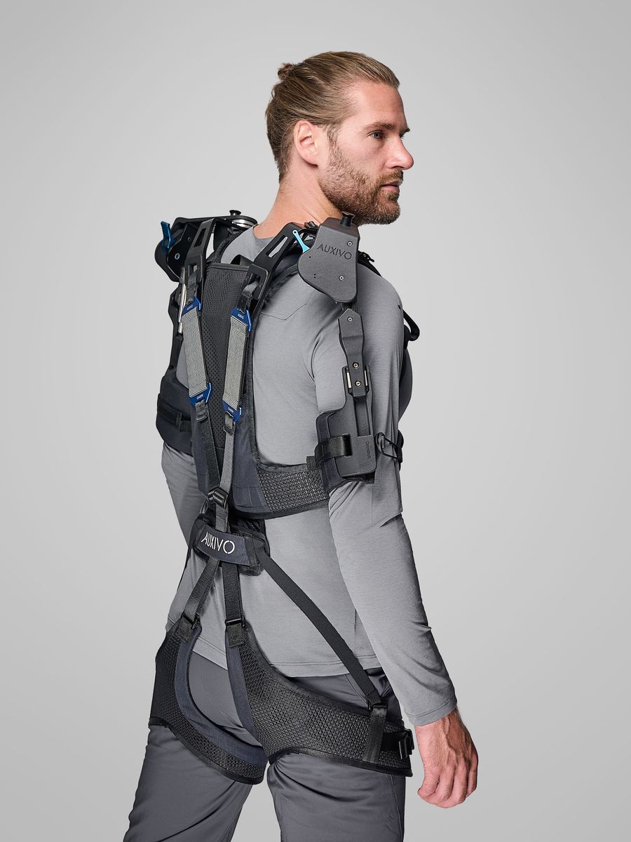 Auxivo OmniSuit multifunkciós exoskeleton oldalnézetből